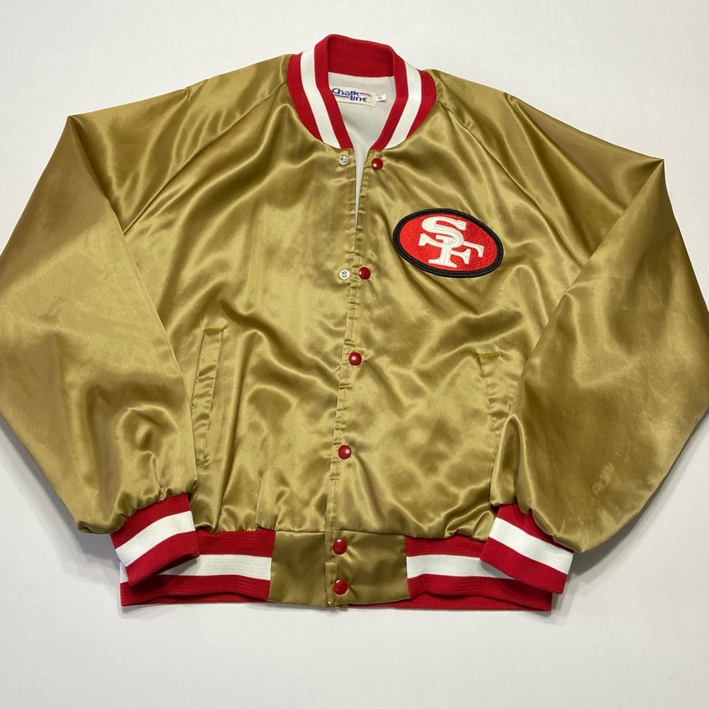 XL Vintage Gold San Francisco 49ers Chalk
Line Starter Style Satin Jacket - Picture 2 of 14